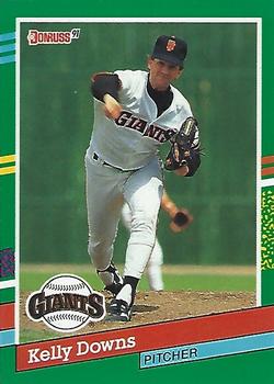 1991 Donruss #738 Kelly Downs Front