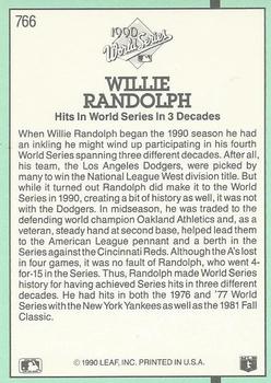 1991 Donruss #766 Willie Randolph Back