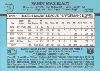 1991 Donruss #148 Randy Ready Back