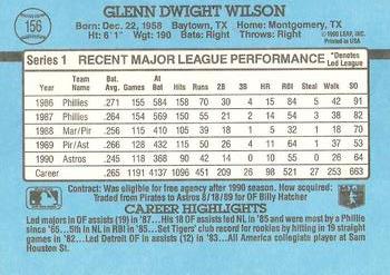 1991 Donruss #156 Glenn Wilson Back