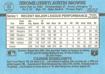 1991 Donruss #162 Jerry Browne Back