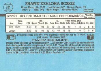 1991 Donruss #241 Shawn Boskie Back