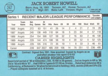 1991 Donruss #247 Jack Howell Back