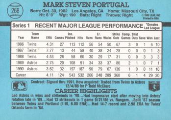 1991 Donruss #268 Mark Portugal Back