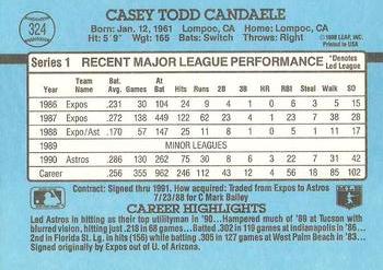 1991 Donruss #324 Casey Candaele Back