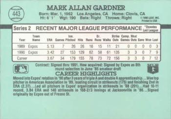 1991 Donruss #443 Mark Gardner Back