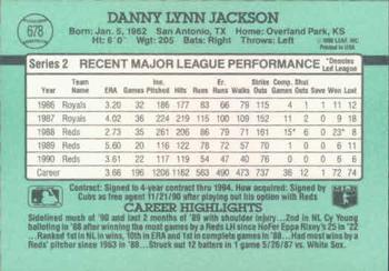 1991 Donruss #678 Danny Jackson Back