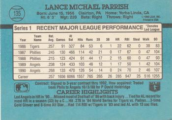 1991 Donruss #135 Lance Parrish Back