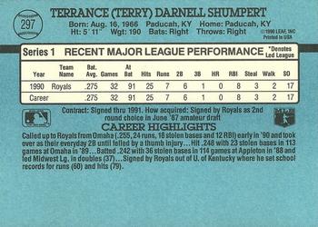1991 Donruss #297 Terry Shumpert Back