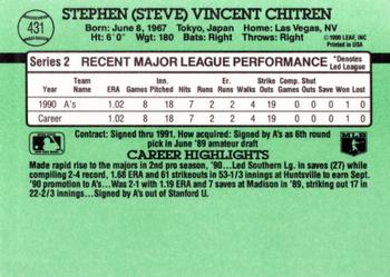 1991 Donruss #431 Steve Chitren Back