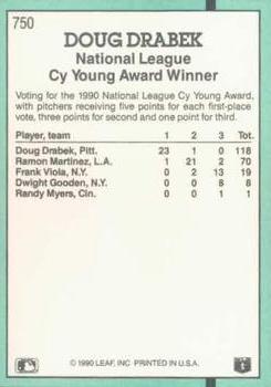 1991 Donruss #750 Doug Drabek Back