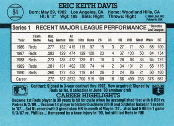 1991 Donruss #84 Eric Davis Back