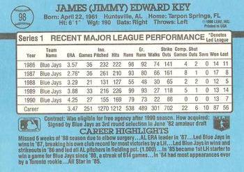 1991 Donruss #98 Jimmy Key Back