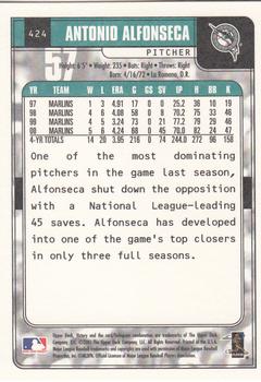 2001 Upper Deck Victory #424 Antonio Alfonseca Back