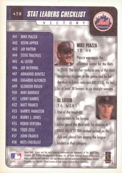 2001 Upper Deck Victory #458 Mike Piazza / Al Leiter Back