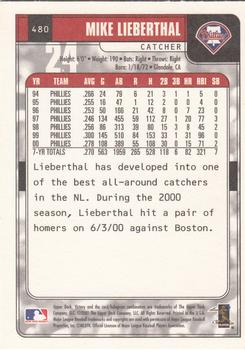 2001 Upper Deck Victory #480 Mike Lieberthal Back