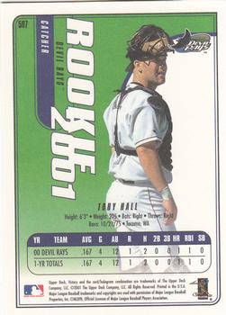 2001 Upper Deck Victory #587 Toby Hall Back