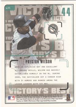 2001 Upper Deck Victory #635 Preston Wilson Back