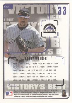 2001 Upper Deck Victory #642 Larry Walker Back
