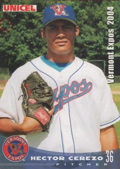 2004 Grandstand Vermont Expos #NNO Hector Cerezo Front