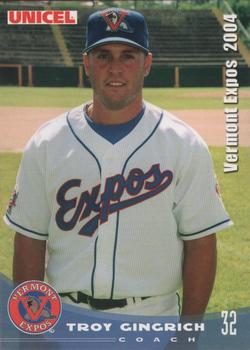 2004 Grandstand Vermont Expos #NNO Troy Gingrich Front