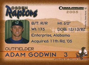 2005 Ogden Raptors #NNO Adam Godwin Back