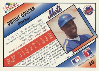 1991 Pacific Prototypes #10 Dwight Gooden Back