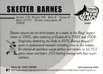 2005 Grandstand Southwest Michigan Devil Rays #NNO3 Skeeter Barnes Back