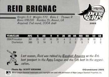 2005 Grandstand Southwest Michigan Devil Rays #NNO8 Reid Brignac Back