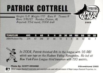 2005 Grandstand Southwest Michigan Devil Rays #NNO19 Patrick Cottrell Back