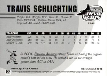 2005 Grandstand Southwest Michigan Devil Rays #NNO26 Travis Schlichting Back
