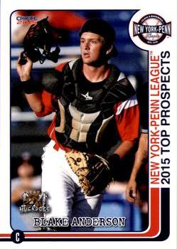 2015 Choice New York-Penn League Top Prospects #5 Blake Anderson Front