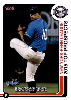 2015 Choice New York-Penn League Top Prospects #11 Brandon Koch Front