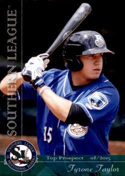 2015 Grandstand Southern League Top Prospects #NNO Tyrone Taylor Front