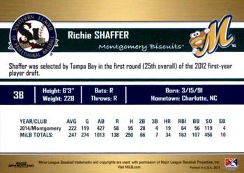 2015 Grandstand Southern League Top Prospects #NNO Richie Shaffer Back