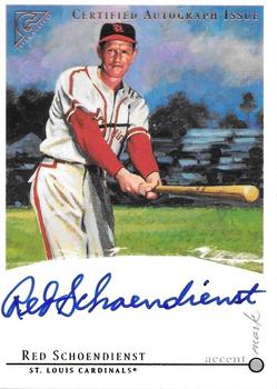 2003 Topps Gallery Hall of Fame - Accent Mark Autographs #AMA-RS Red Schoendienst Front
