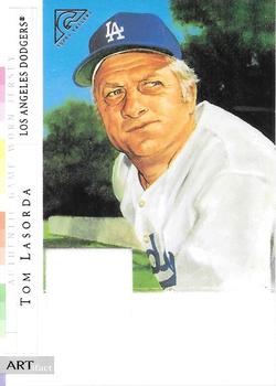 2003 Topps Gallery Hall of Fame - Artifact Relics #ARTLA Tommy Lasorda Front