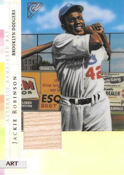 2003 Topps Gallery Hall of Fame - Artifact Relics Artist's Proofs #JR Jackie Robinson Front