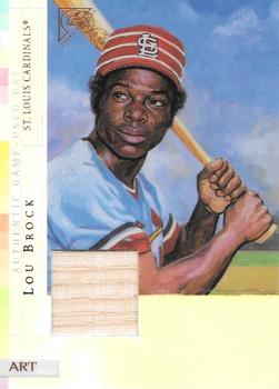 2003 Topps Gallery Hall of Fame - Artifact Relics Artist's Proofs #LB Lou Brock Front