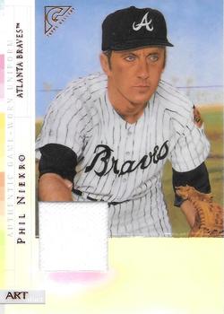 2003 Topps Gallery Hall of Fame - Artifact Relics Artist's Proofs #PN Phil Niekro Front