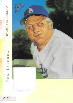 2003 Topps Gallery Hall of Fame - Artifact Relics Artist's Proofs #TLA Tommy Lasorda Front