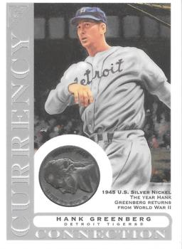 2003 Topps Gallery Hall of Fame - Currency Connection Coin Relics #CC-HG Hank Greenberg Front