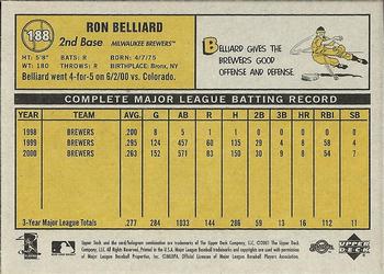 2001 Upper Deck Vintage #188 Ron Belliard Back