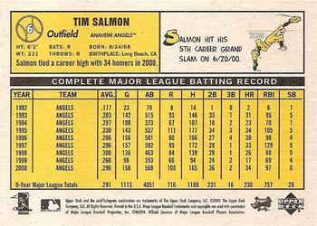 2001 Upper Deck Vintage #6 Tim Salmon Back