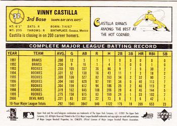 2001 Upper Deck Vintage #37 Vinny Castilla Back