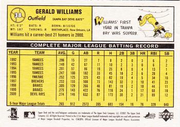 2001 Upper Deck Vintage #38 Gerald Williams Back