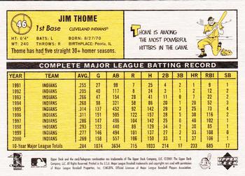 2001 Upper Deck Vintage #46 Jim Thome Back