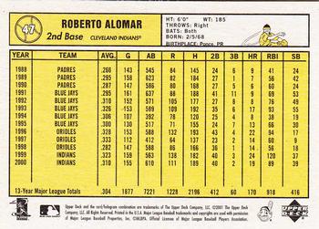 2001 Upper Deck Vintage #47 Roberto Alomar Back