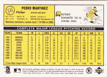 2001 Upper Deck Vintage #95 Pedro Martinez Back
