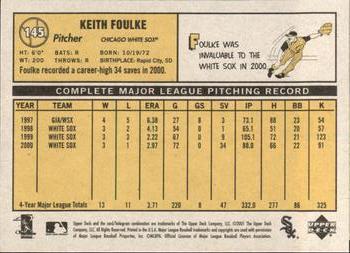 2001 Upper Deck Vintage #145 Keith Foulke Back